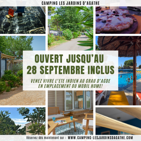 Camping Cap d'Agde ouvert jusqu'au 28 septembre inclus!